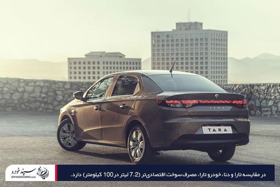 مقایسه فنی تارا و دنا و عملکرد موتور