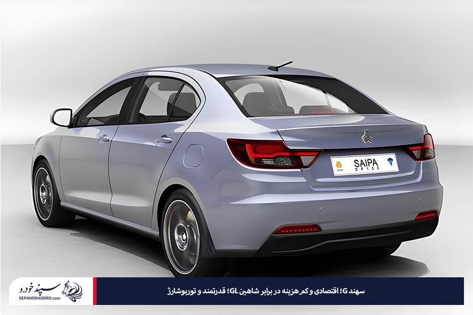 عکس خودرو شاهین از عقب خودرو